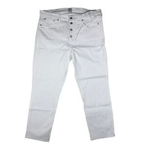 J Crew Jeans Womens 34 Vintage Slim Straight White Wash 10" High Rise Classic